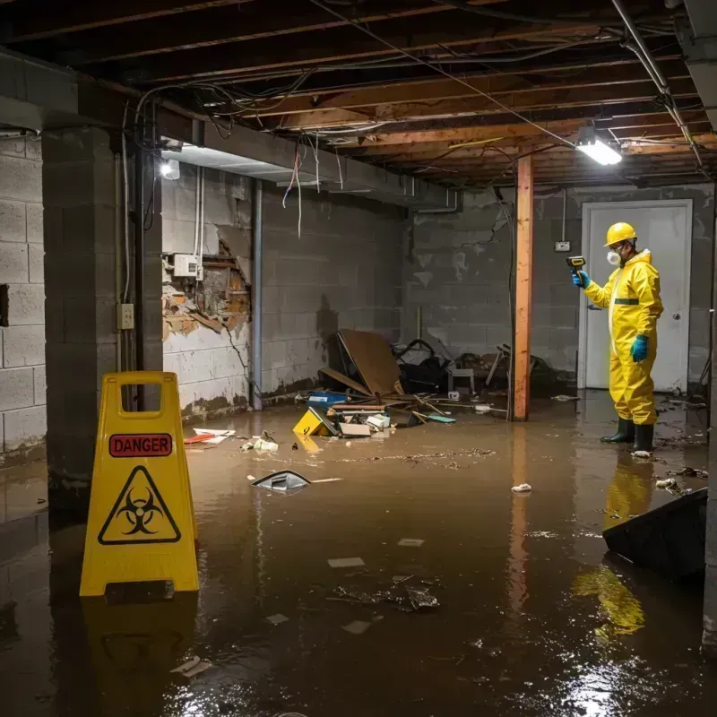 Flooded Basement Electrical Hazard in Flatwoods, KY Property